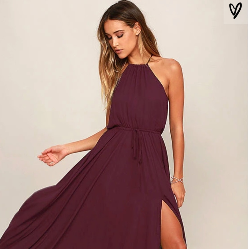 ESSENCE OF STYLE PLUM PURPLE MAXI DRESS LULUS